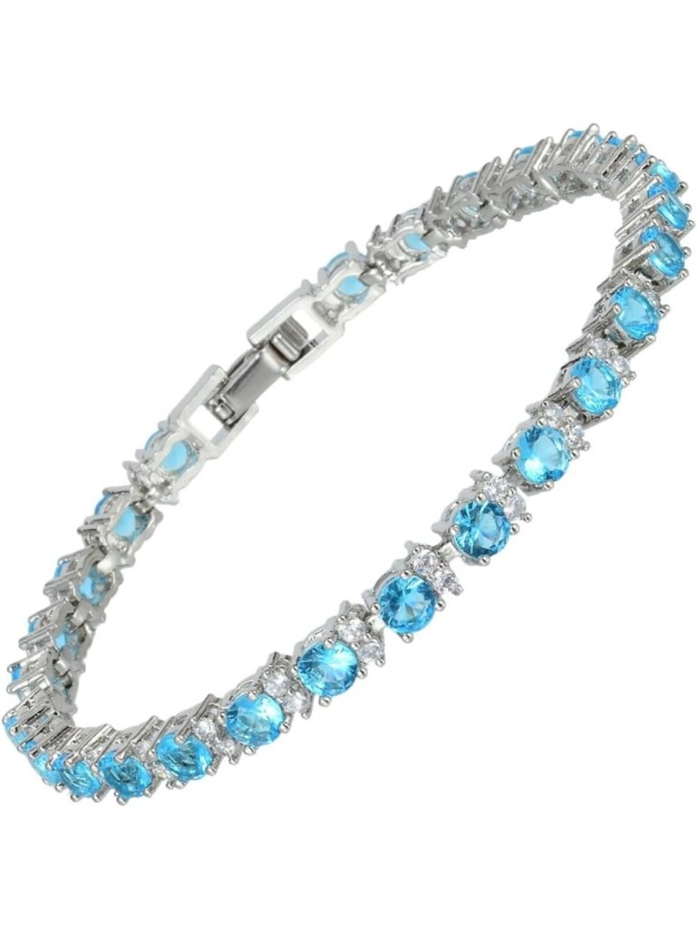 14K Gold Plated Multicolor CZ Birthstone Tennis Bracelet - Elegant Jewelry Gift